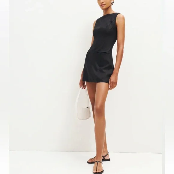 Reformation | Dresses | Reformation Citron Linen Dress Black | Poshmark